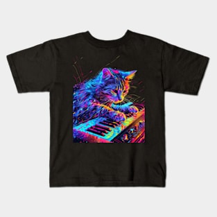 Cat DJ Party Kids T-Shirt